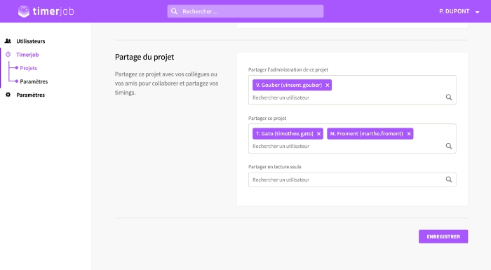Partager les projets